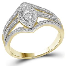 0.33CT Diamond Bridal 10KT Ring Yellow Gold