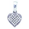 Image 1 : 0.10CT Diamond Heart 10KT Pendant White Gold