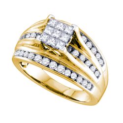 1.0CT Diamond Invisible 14KT Ring Yellow Gold
