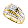 Image 1 : 1.0CT Diamond Invisible 14KT Ring Yellow Gold