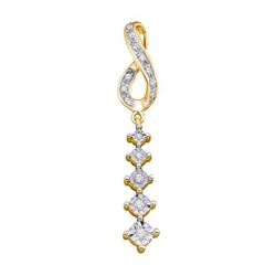 0.15CT Diamond Anniversary 10KT Pendant Yellow Gold