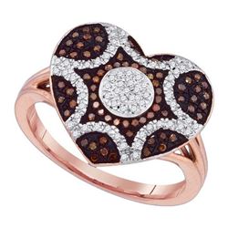 0.33CTW White and Champagne Diamond Micro-Pave 10KT Ring Rose Gold