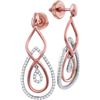 Image 1 : 0.33CT Diamond Anniversary 10KT Earrings Rose Gold