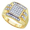 Image 1 : 0.33CT Diamond Mens 10KT Ring Yellow Gold