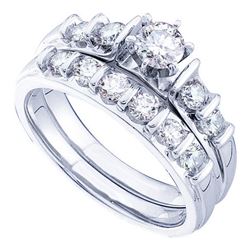 1.0CT Diamond Bridal 14KT Ring White Gold