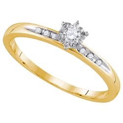 0.10CT Diamond Bridal 14KT Ring Yellow Gold