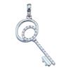 Image 1 : 0.85CT Diamond Key 10KT Pendant White Gold