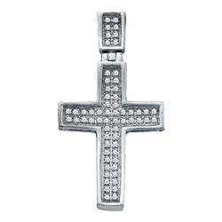 0.02CT Diamond Cross 10KT Pendant White Gold