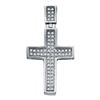 Image 1 : 0.02CT Diamond Cross 10KT Pendant White Gold