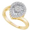 Image 1 : 0.75CT Diamond Flower 14KT Ring Yellow Gold