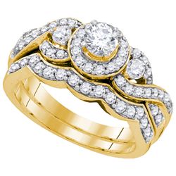 1CT Diamond Bridal 14KT Ring Yellow Gold