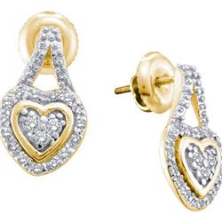 0.25CT Diamond Anniversary 14KT Earrings Yellow Gold