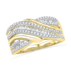 0.50CT Diamond Anniversary 10KT Ring Yellow Gold