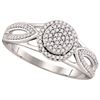 Image 1 : 0.25CT Diamond Micro-Pave 10KT Ring White Gold