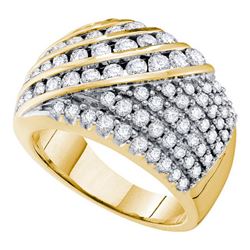 2CT Diamond Anniversary 14KT Ring Yellow Gold