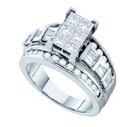 3.0CT Diamond Invisible 14KT Ring White Gold