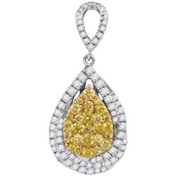 1.35CT Diamond Anniversary 14KT Pendant White Gold