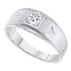 Image 1 : 0.01CT Diamond Anniversary 10KT Ring White Gold