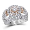 Image 1 : 1.50CT Diamond Bridal 14KT Ring 2Tone Gold
