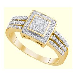 0.33CT Diamond Micro-Pave 10KT Ring Yellow Gold