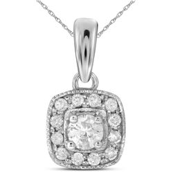0.25CT Diamond Anniversary 14KT Pendant White Gold