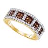 Image 1 : 0.50CT Diamond Micro-Pave 10KT Ring Yellow Gold