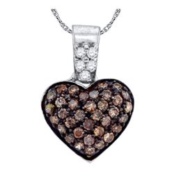 0.35CT Diamond Heart 10KT Pendant White Gold