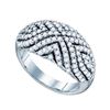 Image 1 : 1.0CT Diamond Micro-Pave 10KT Ring White Gold