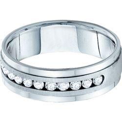 0.25CT Diamond Mens 14KT Ring White Gold