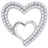 Image 1 : 0.50CT Diamond Heart 10KT Pendant White Gold