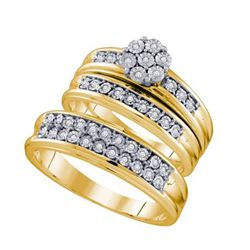 0.12CT Diamond Fanuk 10KT Ring Yellow Gold