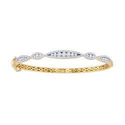 1CT Diamond Anniversary 10KT Bangle Yellow Gold