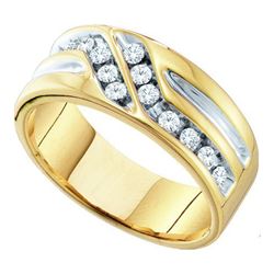 0.50CT Diamond Mens 10KT Ring Yellow Gold