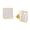 Image 1 : 2.0CT Diamond Invisible 14KT Earrings Yellow Gold