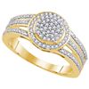 Image 1 : 0.25CT Diamond Micro-Pave 10KT Ring Yellow Gold