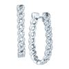 Image 1 : 0.50CT Diamond Hoops 10KT Earrings White Gold