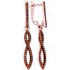 Image 1 : 0.25CTW White and Champagne Diamond Micro-Pave 10KT Earrings Rose Gold