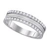 Image 1 : 0.30CT Diamond Machine-Set 14KT Ring White Gold