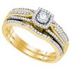 Image 1 : 0.35CT Diamond Bridal 10KT Ring Yellow Gold