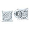 Image 1 : 0.10CT Diamond Micro-Pave 10KT Earrings White Gold
