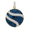 Image 1 : 0.75CT Diamond Micro-Pave 10KT Pendant Yellow Gold