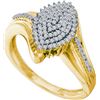 Image 1 : 0.35CT Diamond Micro-Pave 10KT Ring Yellow Gold