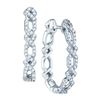 Image 1 : 0.50CT Diamond Hoops 10KT Earrings White Gold