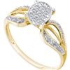 Image 1 : 0.10CT Diamond Bridal 10KT Ring Yellow Gold