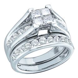 0.50CT Diamond Bridal 10KT Ring White Gold