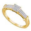 Image 1 : 0.15CT Diamond Micro-Pave 10KT Ring Yellow Gold