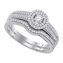 0.33CT Diamond Bridal 10KT Ring White Gold
