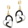 Image 1 : 0.50CT Diamond Heart 10KT Earrings Yellow Gold