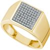 Image 1 : 0.25CT Diamond Mens 10KT Ring Yellow Gold