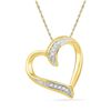 Image 1 : 0.03CT Diamond Anniversary 10KT Pendant Yellow Gold